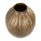 12" Brass Metal Snakeskin Inspired Vase with Dimensional Wavy Accents